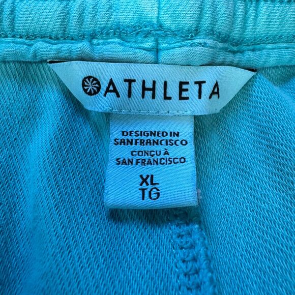 ATHLETA women's size XL Farallon stretch comfort drawstring teal shorts - Picture 11 of 12